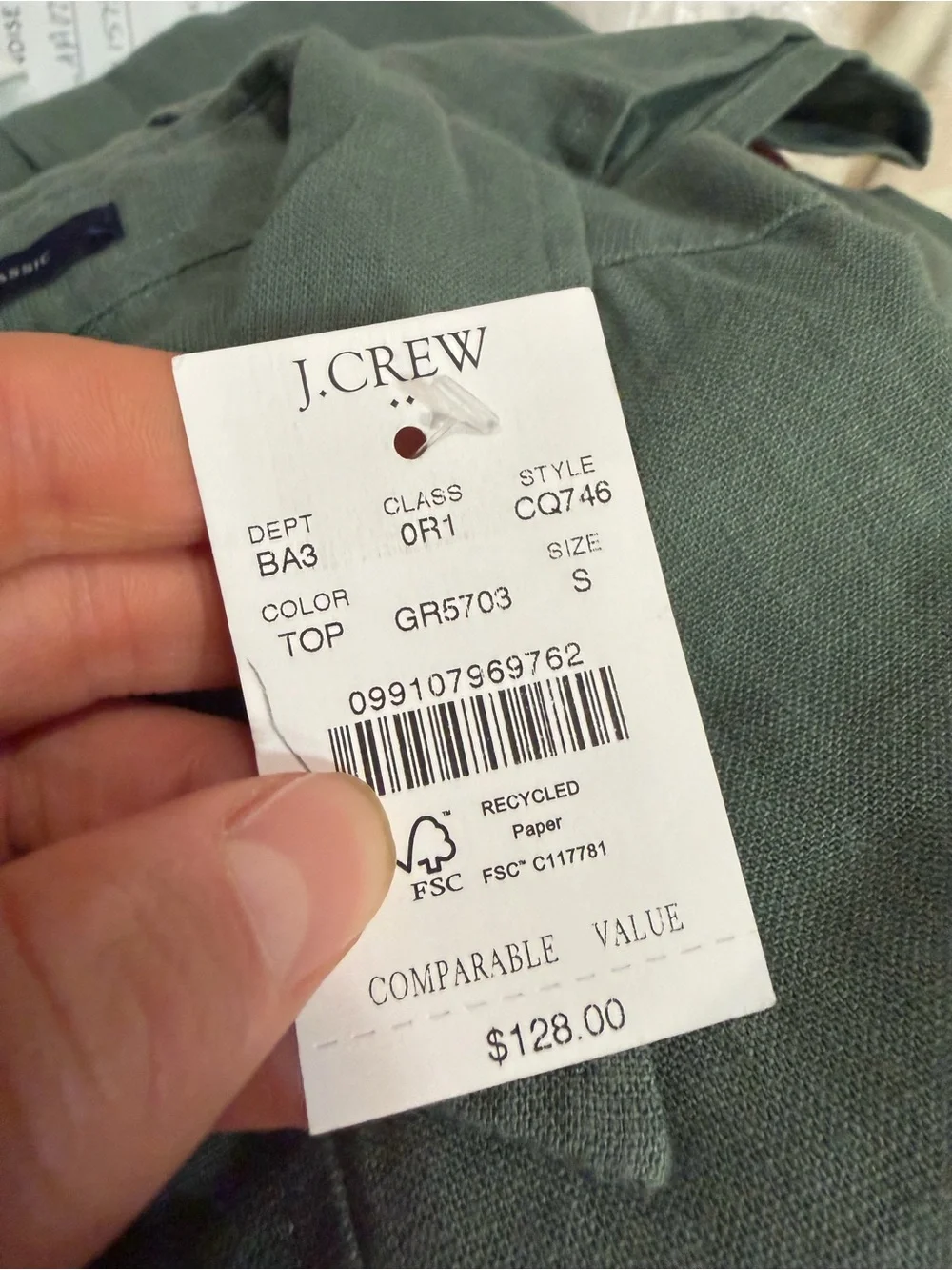J crew topiary Classic-fit linen-blend shirt